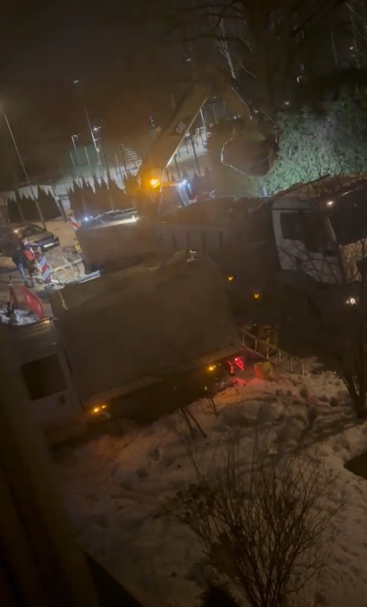 Nakts cela remontdarbi Imantā.