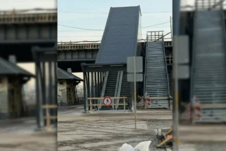 Jaunu konstrukciju uzstādīšana gājēju ērtībām pie Zemitāna tilta Rīgā